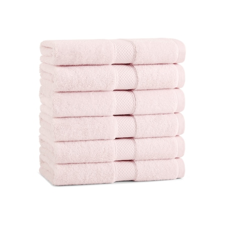 Arkwright Home Egyptian Cotton Hand Towel 16x30 Pink - Pack of 6, 6PK P-EGYP-1630-PNK