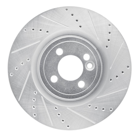 Dynamic Friction Co DFC Brake Rotor - Drilled and Slotted - Silver 631-32014R