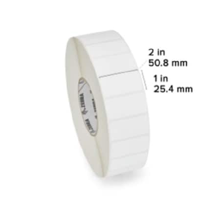 Zebra Zebra Thermal Transfer Label, Kimdura Matte Polypropylene, 2" x 1", 3940 labels/Roll, 4PK 10014716
