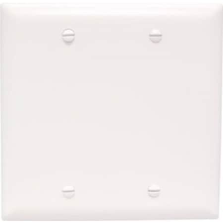 Legrand TradeMaster Blank Wallplate, 4-11/16 in L, 4-3/4 in W, 0.07 in Thick, 2 -Gang, Nylon TP23WCC12