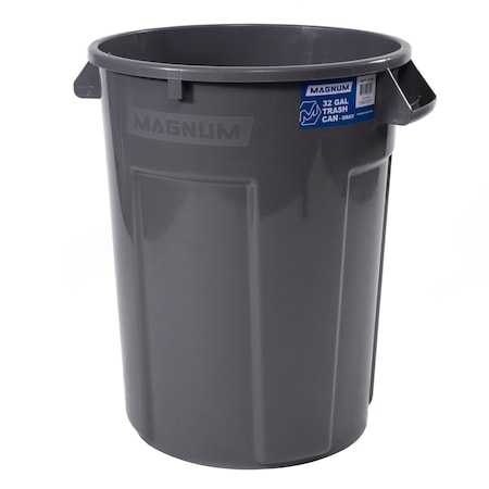 Magnum Tool 32 Gallon Trash Can, Construction Grade, Heavy Duty Plastic (1 Pack) CMTC-C000-32G01