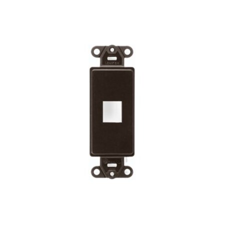 Leviton QuickPort Decora Insert, 1-Port, Brown 41641-B