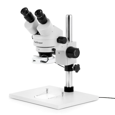 Amscope SM-1 Zoom Binocular Stereo Microscope 7X-45X w/144 LED Compact Ring Light and 3MP USB 3.0 C-mount C SM-1B-144S-3M3