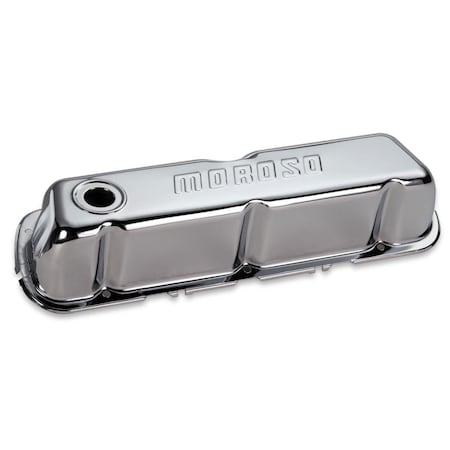 Moroso 68201 Chrome Valve Covers for Small Block Ford Tall with Baffle MOR68201