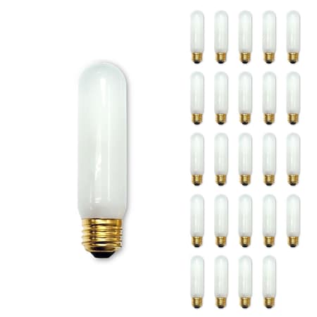 Bulbrite Incandescent T10 Medium Screw Base E26 Light Bulb, 40 Watt, Frost, 25PK 861035