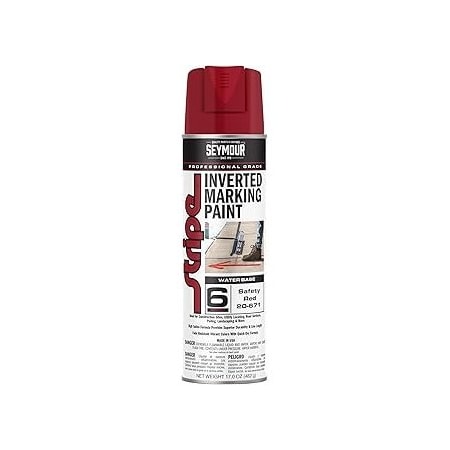 Seymour Midwest Stripe 6-Series Inverted Ground Marking Paint, Safety Red net 17oz. 20671-1