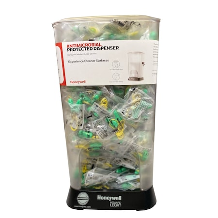 Honeywell Howard Leight HL400 Earplug Dispenser, Foam, Contoured-T, 30 dB NRR, Corded, 400 Pairs Per Pkg HL400-LPF-30-AM