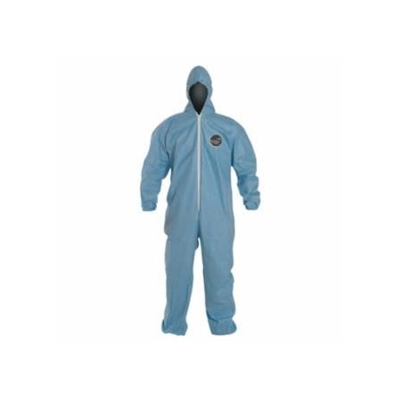 Dupont ProShield 6 SFR Coveralls with Attached Hood, Blue, Large, 25PK 251-TM127S-L