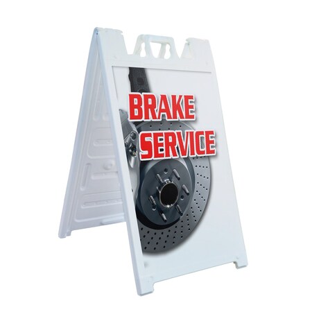 Signmission Brake Service, A-Frame & 2 Decals Installed, Heavy-Duty Plastic Frame SBHD-D-2436-Brake Service
