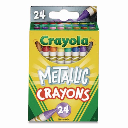 Crayola Metallic Crayons, Assorted, 24PK 52-8815