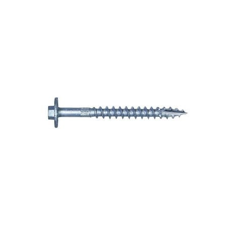 Simpson Strong-Tie Strong-Drive Screw, 4 in L, Serrated Thread, Large Washer Head, Hex Drive, Steel SDWH27400G-RP1