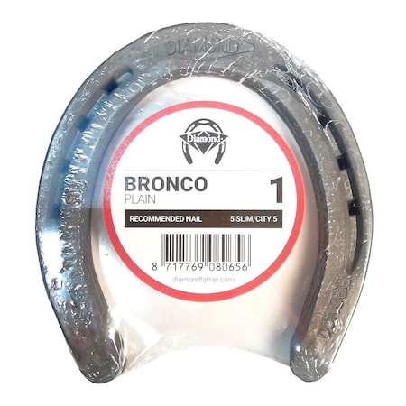 Diamond Farrier 1PLAINB Horseshoe, 5/16 in Thick, No 1, Steel 1PLAINPR