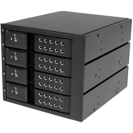 Startech.Com 4 Bay Aluminum Trayless Hot Swap Mobile Rack Backplane for 3.5in SAS II/SATA III - 6 Gbps HDD HSB4SATSASBA