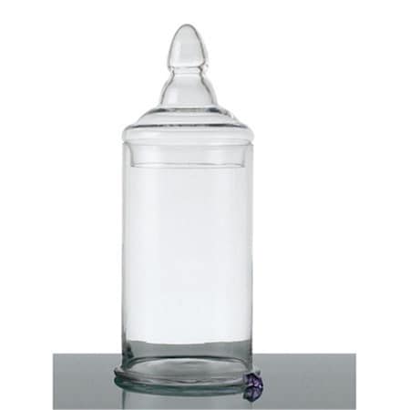 Diamond Star 16 x 6 in. Glass Jar with Lid, Clear 83064
