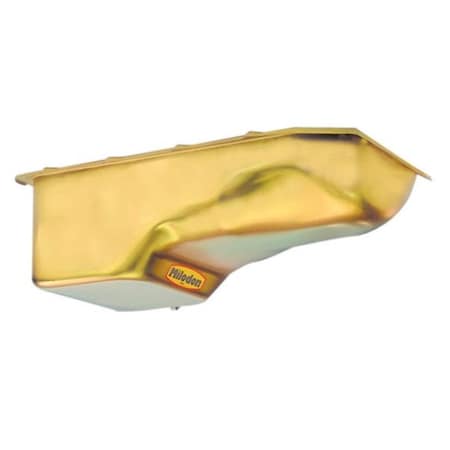 Milodon Stock Steel Replacement Oil Pan for 1959-1981 Pontiac Bonneville, Gold 30770
