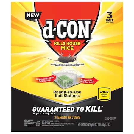 D-Con Mice Disposable Bait Station, 3PK 7603889