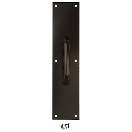 National Hardware Pull Plate, 3-1/2 in W, 15 in H, Aluminum, Oil-Rubbed Bronze N270-402