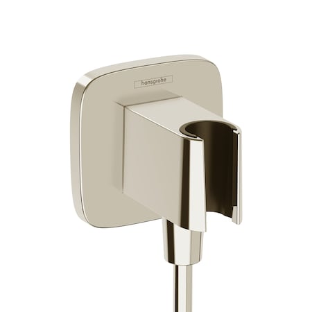 Hansgrohe FixFit Q Wall Outlet with Handshower Holder in Polished Nickel 26887831