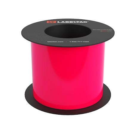 Labeltac Label Supply 4.5in x 75ft, Hi-Vis Pink LT4517-C