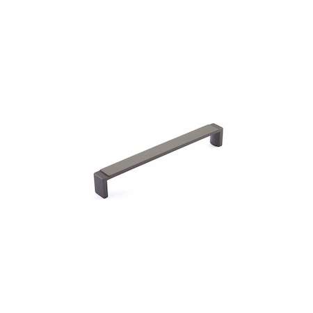 Schaub 6-5/16in Center to Center Quadrato Wide Cabinet Pull Signature Gun Metal Finish 20016-GM
