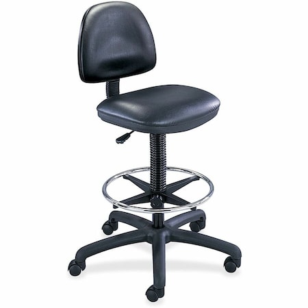 Safco Chair with Footring, 25 in W 25" L 54" H, Vinyl Seat 3406BL
