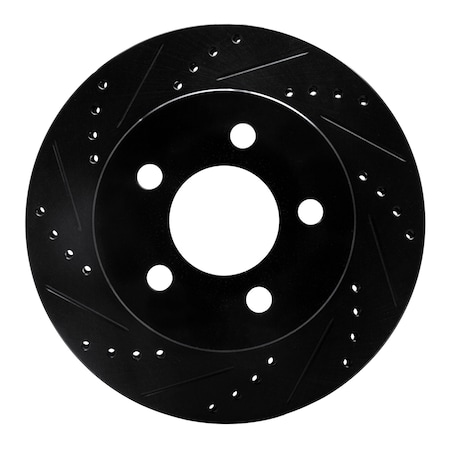Dynamic Friction Co DFC Brake Rotor - Drilled and Slotted - Black 633-42026L