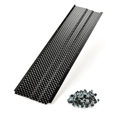 Waterlock Standard 6" Aluminum Gutter Guard, Black, 200ft WS-6KS-200-BLK