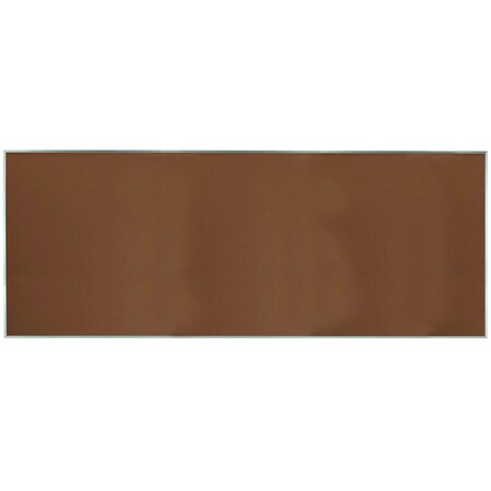Aarco VIC Cork Bulletin Board w/ a Clear Satin Anodized Aluminum Frame, Nutmeg Spice 48''Hx120''W DW48120166