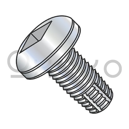 Oxoxo 1/4-20X5/8 Square Drive Pan Thread Cutting Screw Type F Fully Threaded Zinc And Bake, 2000PK 567428