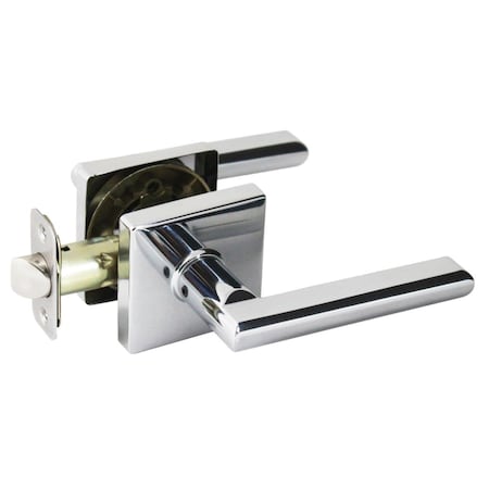 Pamex Onyx Lever with Square Rose Half Dummy Lockset Grade 3, Bright Chrome FLS204