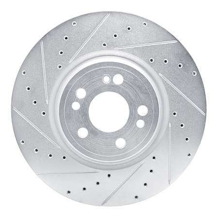 Dynamic Friction Co DFC Brake Rotor - Drilled & Slotted - Silver 631-63192L