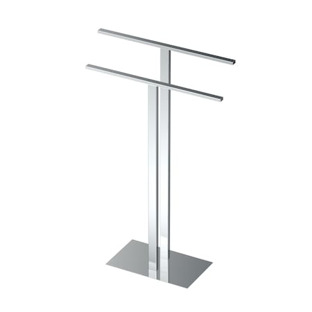 Gatco Modern Floor Towel Stand, Chrome 1552C