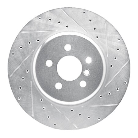 Dynamic Friction Co DFC Brake Rotor - Drilled and Slotted - Silver 631-31168R