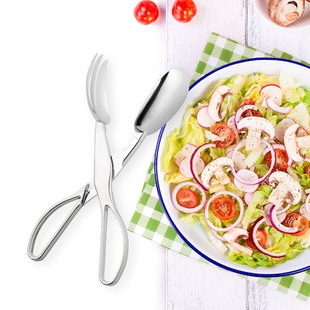 Smarty Had A Party Silver Disposable Plastic Serving Salad Scissor Tongs (50 Tongs), 50PK 2640S-CASE
