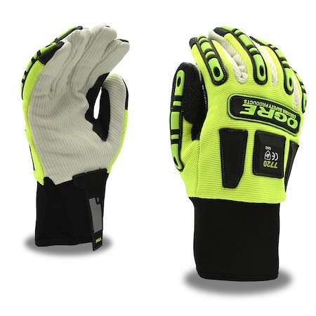 Ogre Impact Gloves, Lime Green Spandex B, PR 7720XXXL