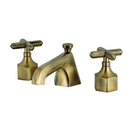 Kingston Brass Widespread Bathroom Faucet with Brass Pop-Up, Antique Brass KZ4463CHX