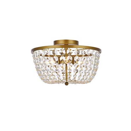 Lighting Business 13 in. Cora Flush Mount in Brass LI2954300