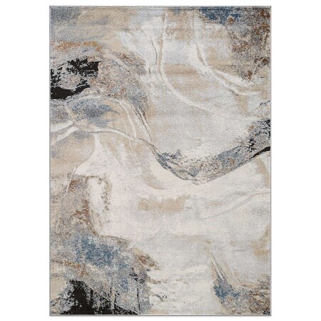 World Rug Gallery Neutral Desert Drift Area Rug 4 ft x 6 ft Beige WR205BEIGE4X6