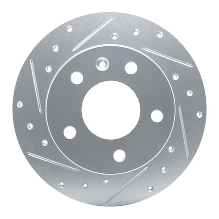 Dynamic Friction Co DFC Brake Rotor - Drilled and Slotted - Silver 631-45047L