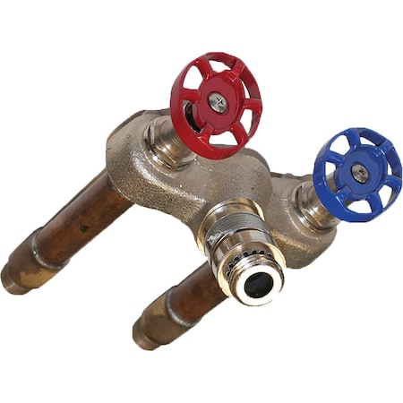 Arrowhead Brass 1/2'' SWT x 1/2'' MIP x 8'' Hot & Cold Anti-Siphon Frost Free Wall Hydrant 496-08LF