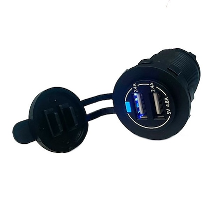 Switch Components USB-A Dual Port: 2.4A + 2.4A Independent Power Per Port A8-USB2-1-BN-4.8A