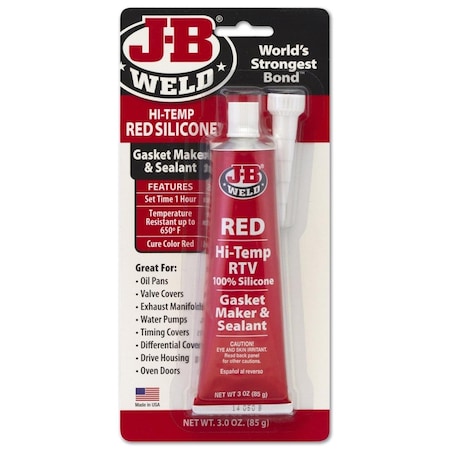 J-B Weld High Temperature RTV Silicone Gasket, Red JB304605