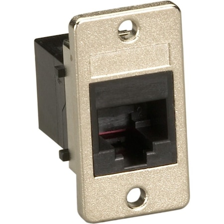 Black Box Panel-Mount Modular Coupler, Rj-45, Blac FMT1081