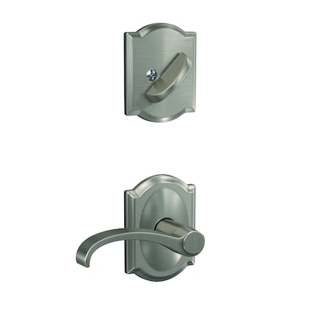 Schlage Residential Schlage Custom Custom Whitney Lever with Camelot Rose Interior Active Trim with 16680 Latch and FC59WIT619CAM