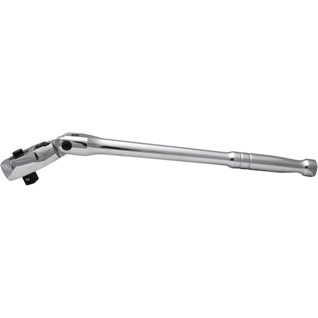 Kt Pro 11" Drive 3/8" Drive Flex Head Ratchet Polish with Quick Release, Chrome Molybdenum Alloy Steel C4381-11P