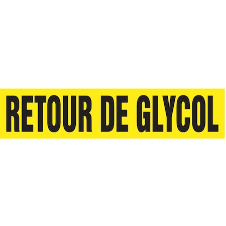 Accuform FRENCH PIPE MARKER RETOUR DE GLYCOL CRPK365STB