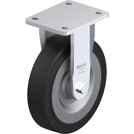 Blickle Rgd Plate Caster, Rubr, 7-7/8", 1320 lb. BO-SE 200K