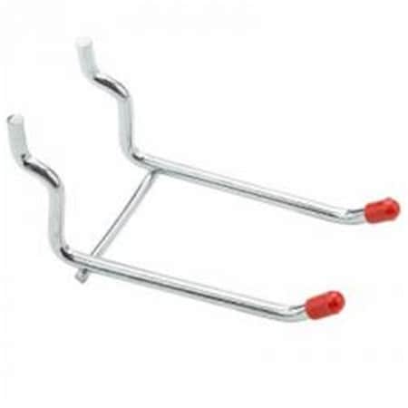 Protectionpro 3 in. Zinc Double Peg Hook, Red, 4PK PR697334