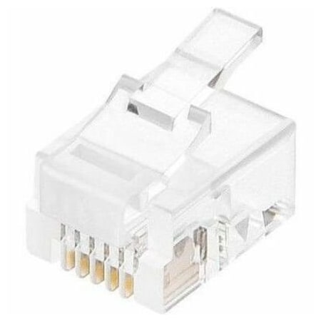 Monoprice Plug, Mod, RJ12, 6P6C, Flat, Stranded, PK50 7270