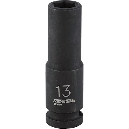 Channellock 1/2'' Drive 13 mm 6-Point Deep Metric Impact Socket 302900